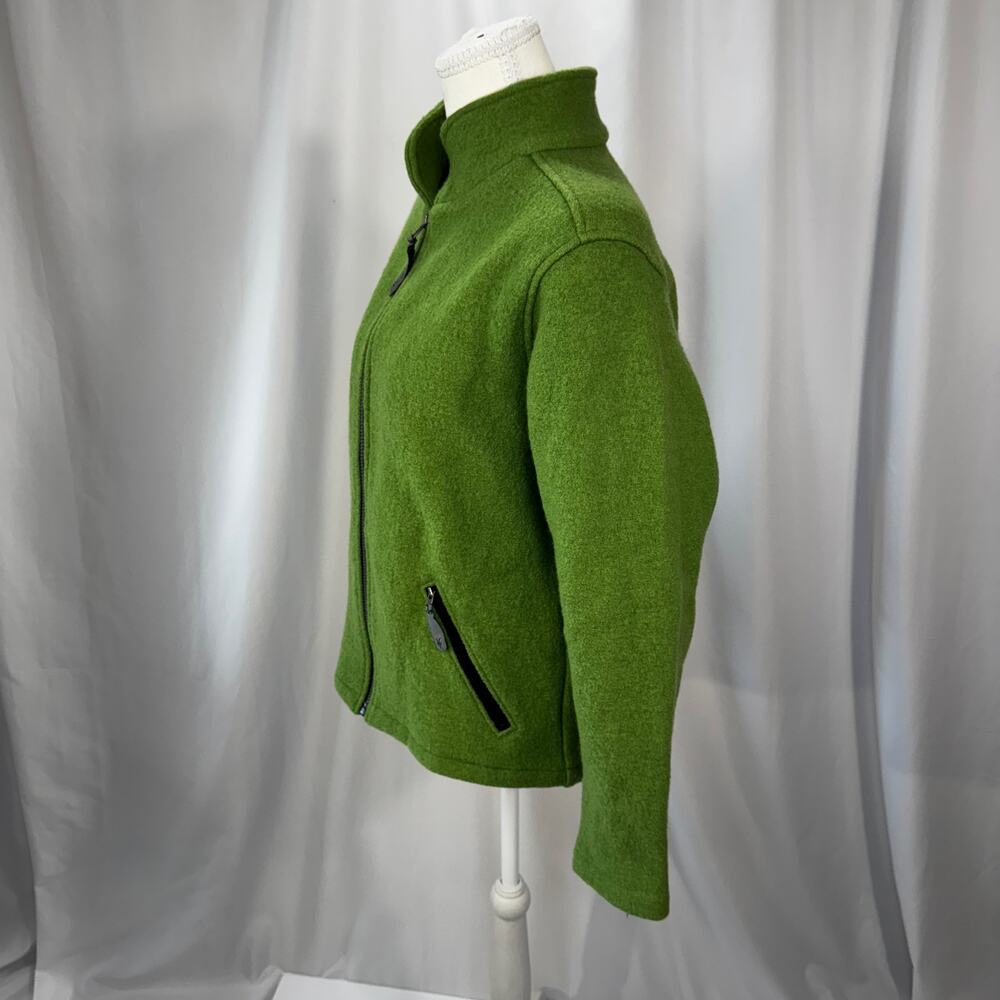 Ibex Merino Wool Full Zip Jacket Medium Green Gorpcore Earthy Outdoors Camping - Picture 14 of 16